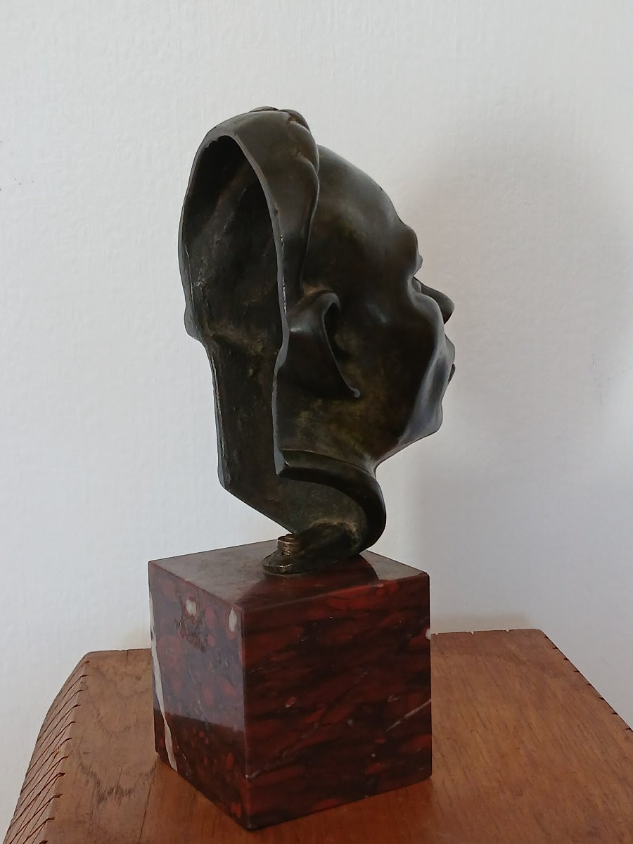 Bust Of A Vietnamese Man - In The Style Of Charles Cordier (1827-1905)-photo-4