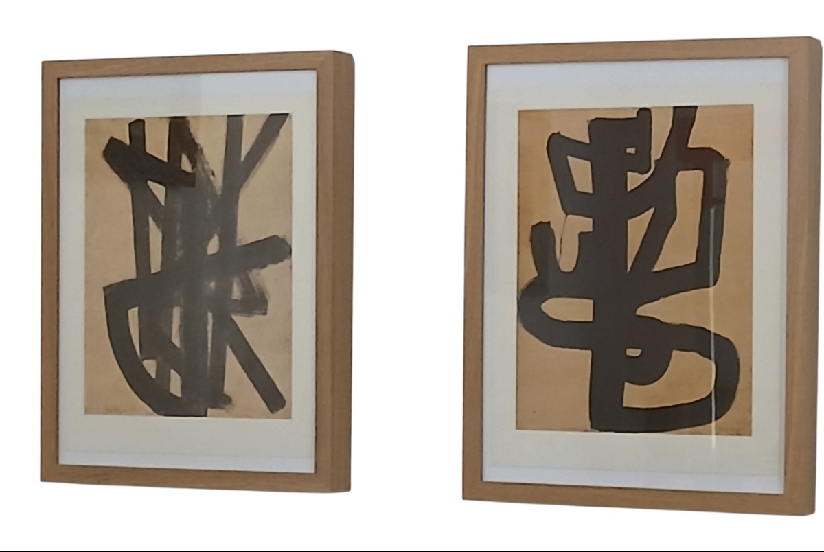 Pierre Soulages - Pair Of Engravings After Works From 1947 And 1948