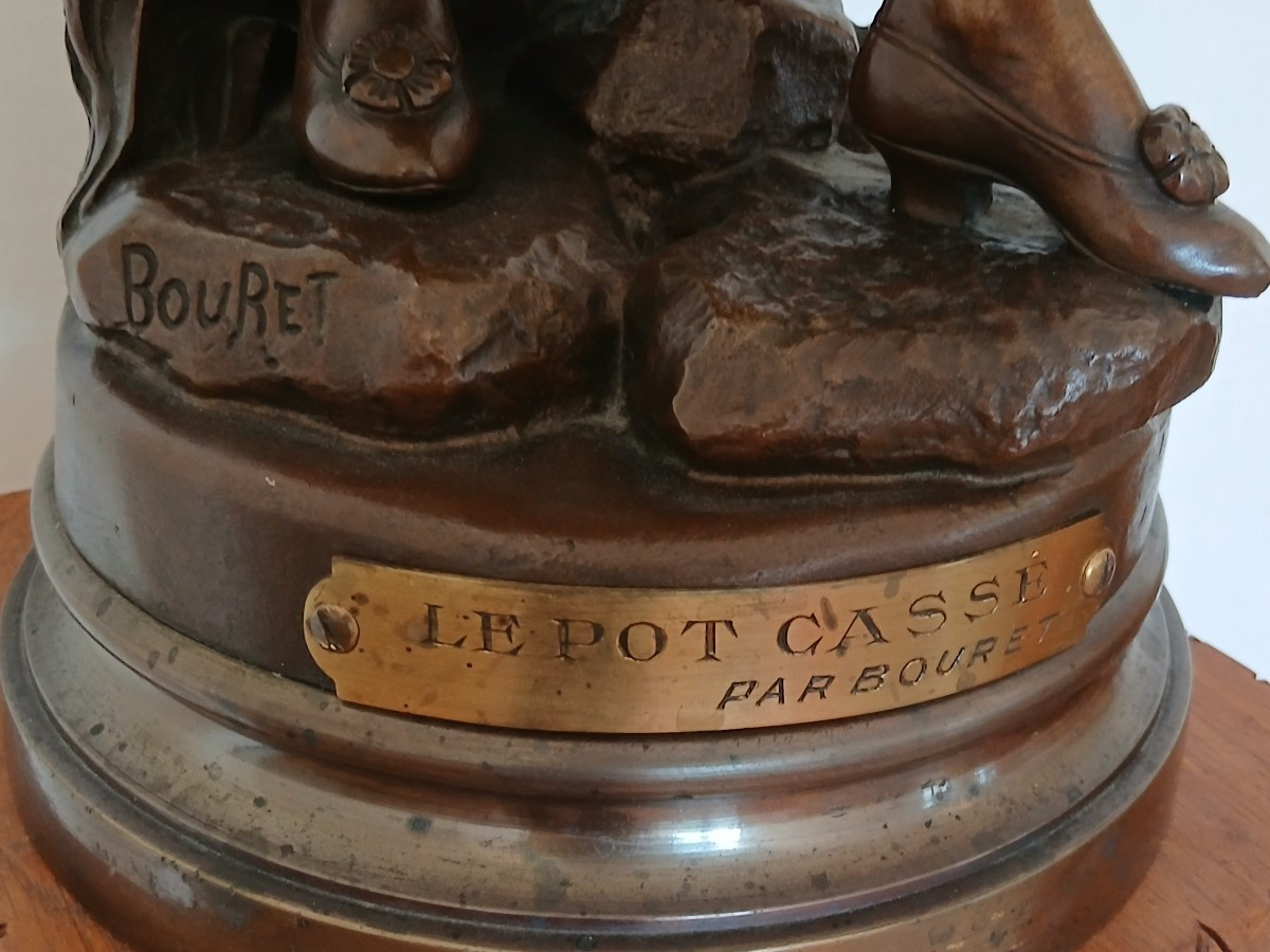 Eutrope BOURET (1833-1906)-le pot cassé -photo-3