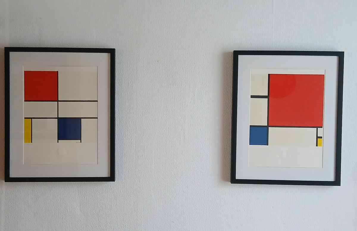 Paire de Lithographies-Piet Mondrian D'après édition 250 exemplaires 