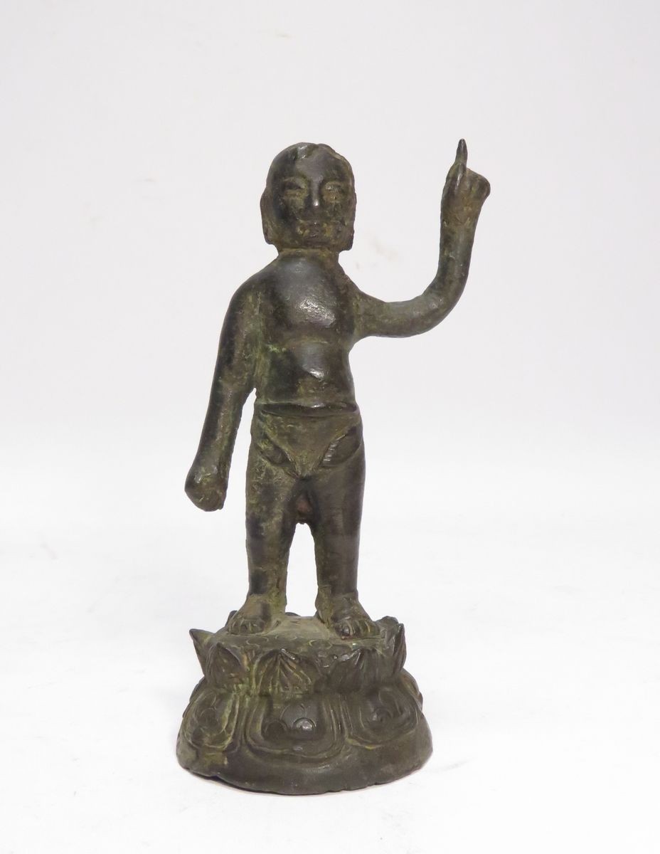Bronze Statuette Representing The Child Buddha, 18th Century 