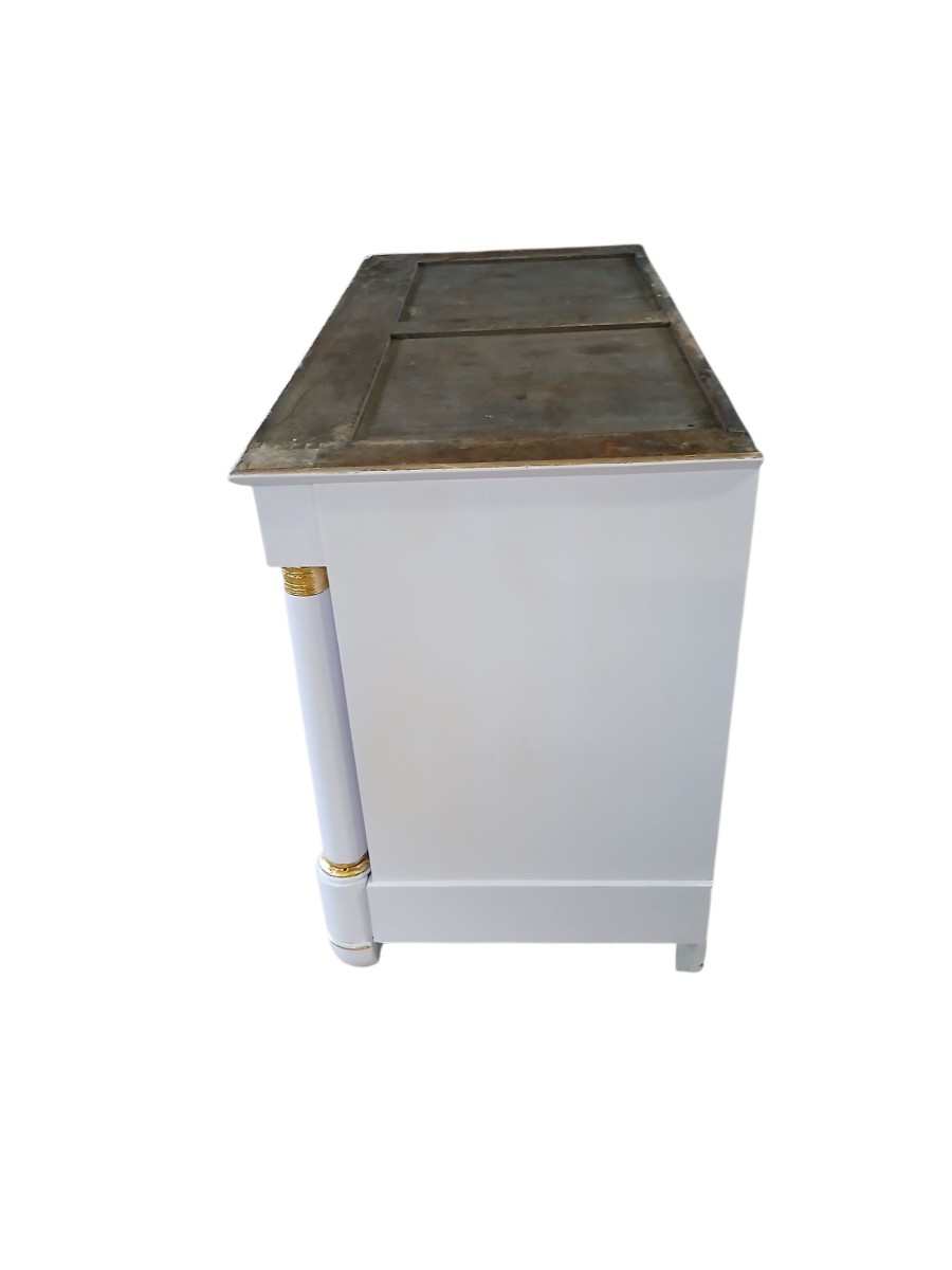 Empire Style Chest Of Drawers, 19th Century, Painted -photo-4