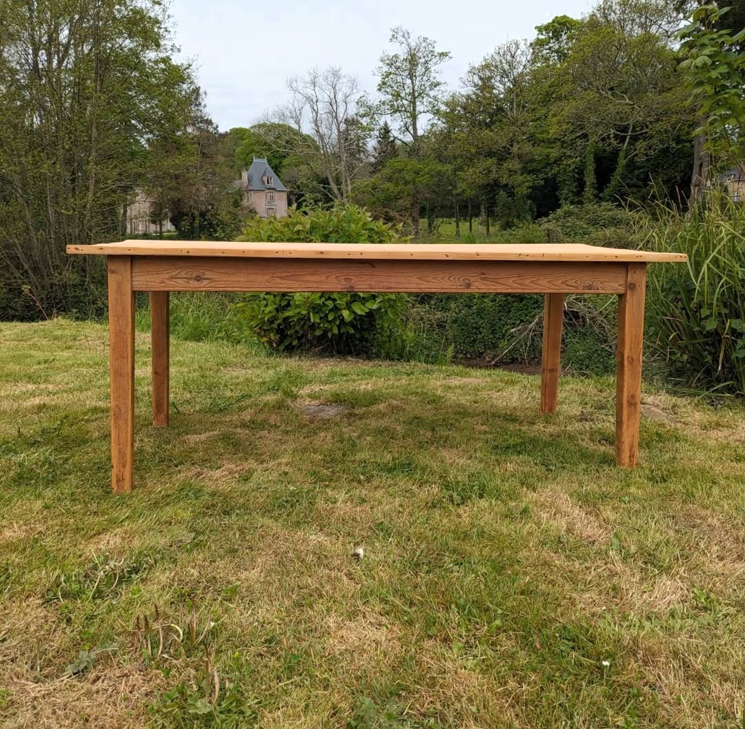 Table de Communauté en Sapin Massif - XIXème Siècle -photo-4