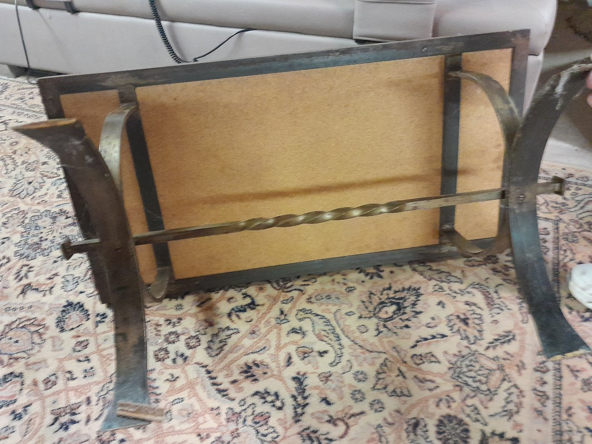 Brutalist Glazed Ceramic Coffee Table - Circa 1970-photo-3