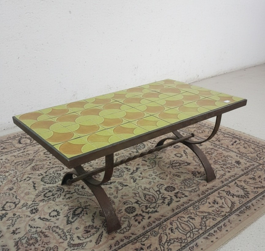 Brutalist Glazed Ceramic Coffee Table - Circa 1970