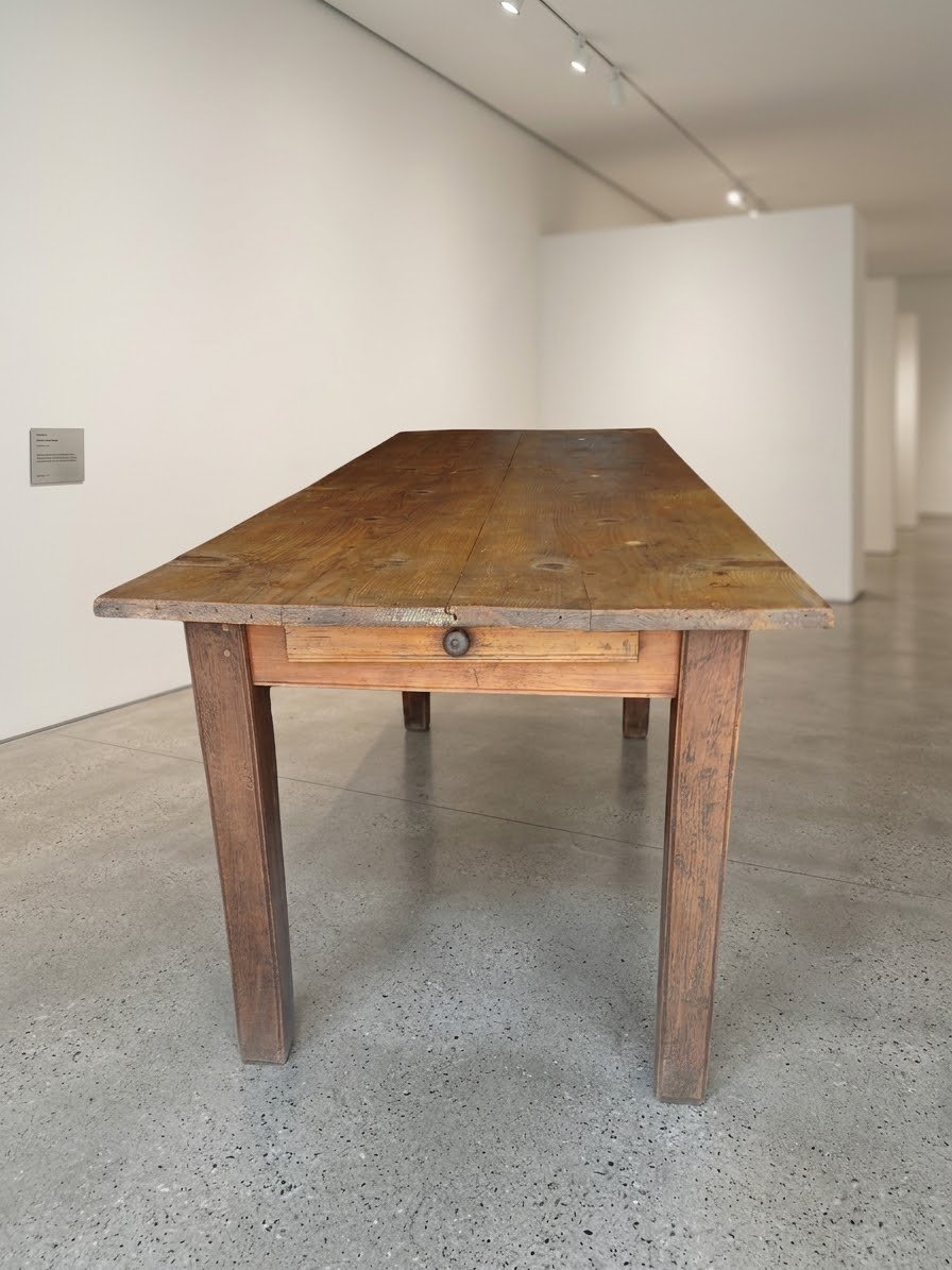 19th-century Farmhouse Table, Oak &amp; Fir