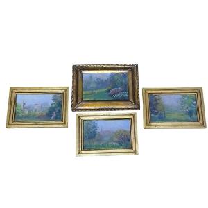 19th Century School - 4 Oils By Frédéric Humber 