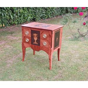 Commode à Ressaut d'Époque transition Louis XV-XVI , 18ème 