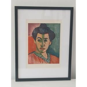 Henri Matisse, d'après portrait la femme à la raie verte 
