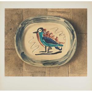 Pablo PICASSO Numérotée 84/100, lithographie Céramique 1967