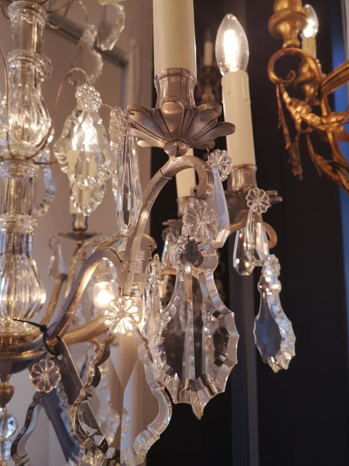 French Tubular Type Chandelier From The Napoleon III Period...-photo-3