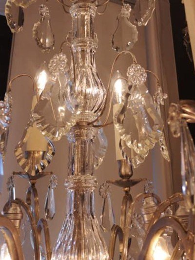 French Tubular Type Chandelier From The Napoleon III Period...-photo-2