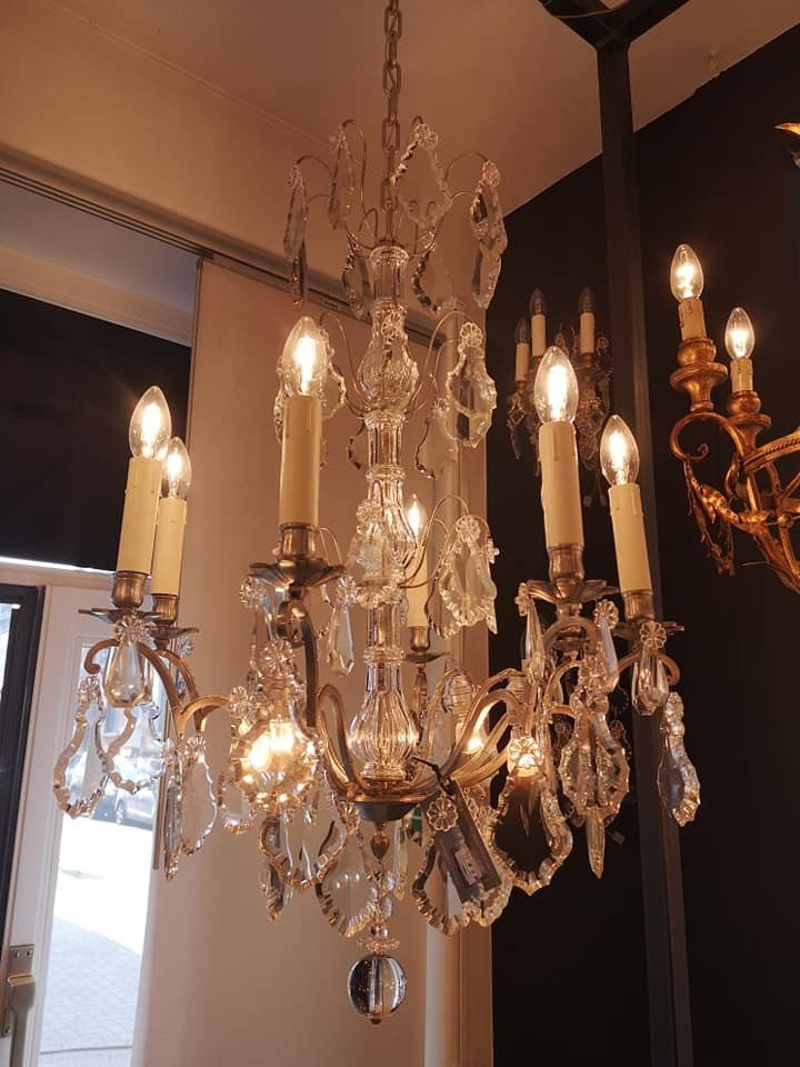French Tubular Type Chandelier From The Napoleon III Period...