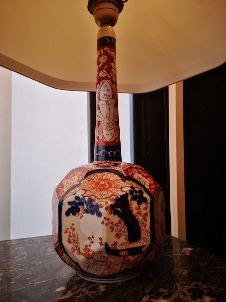 Original Imari Porcelain Lamp From Japan 19th...-photo-2