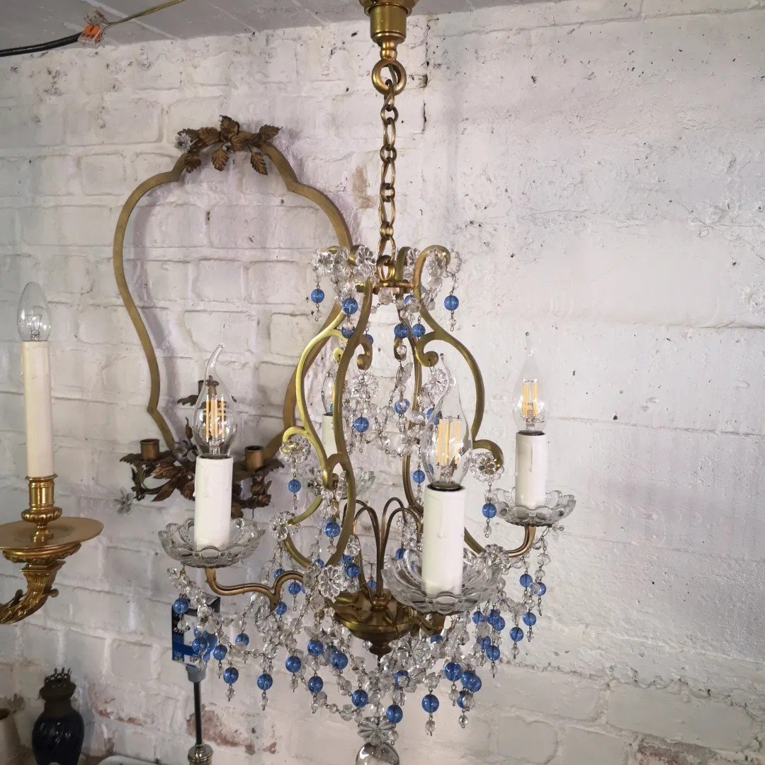 Luminaire Francais De Type Baroque Romantique Vers 1950-photo-4