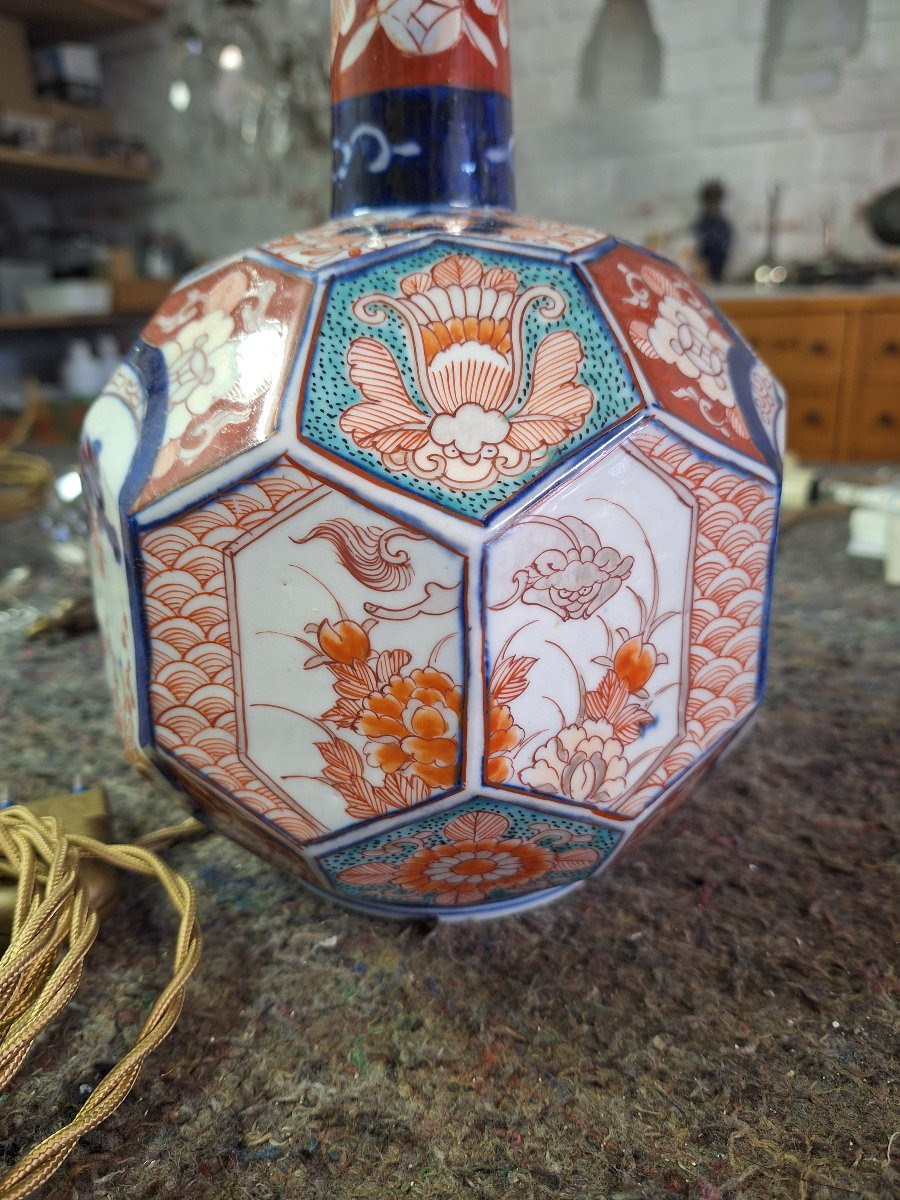 Original Imari Porcelain Lamp -photo-2