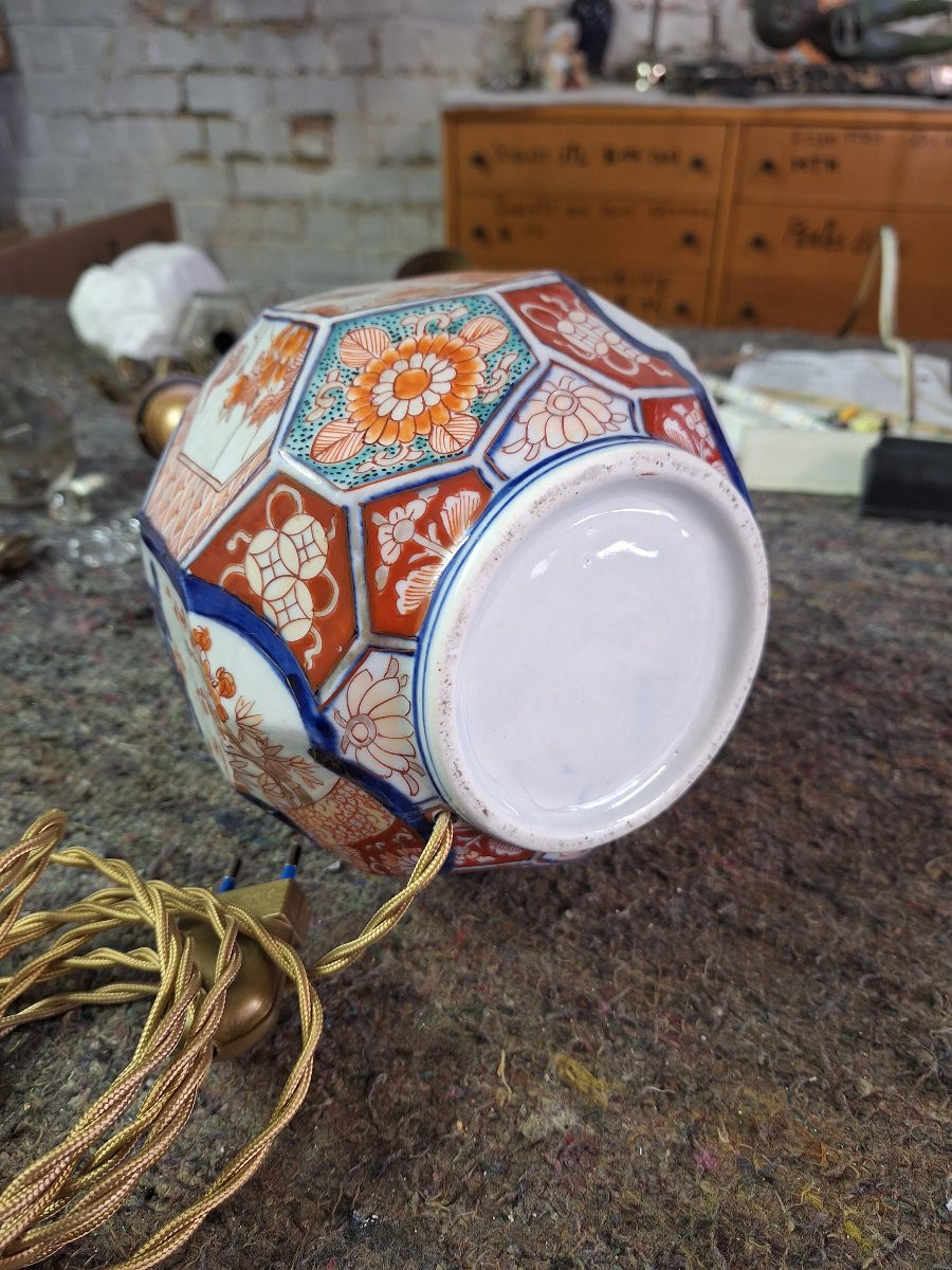 Original Imari Porcelain Lamp -photo-3