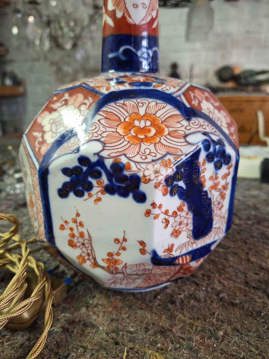 Original Imari Porcelain Lamp -photo-4