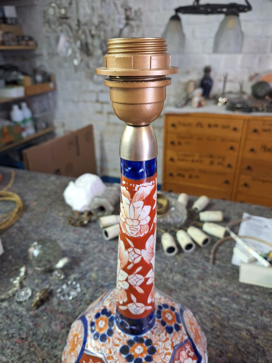 Original Imari Porcelain Lamp -photo-3