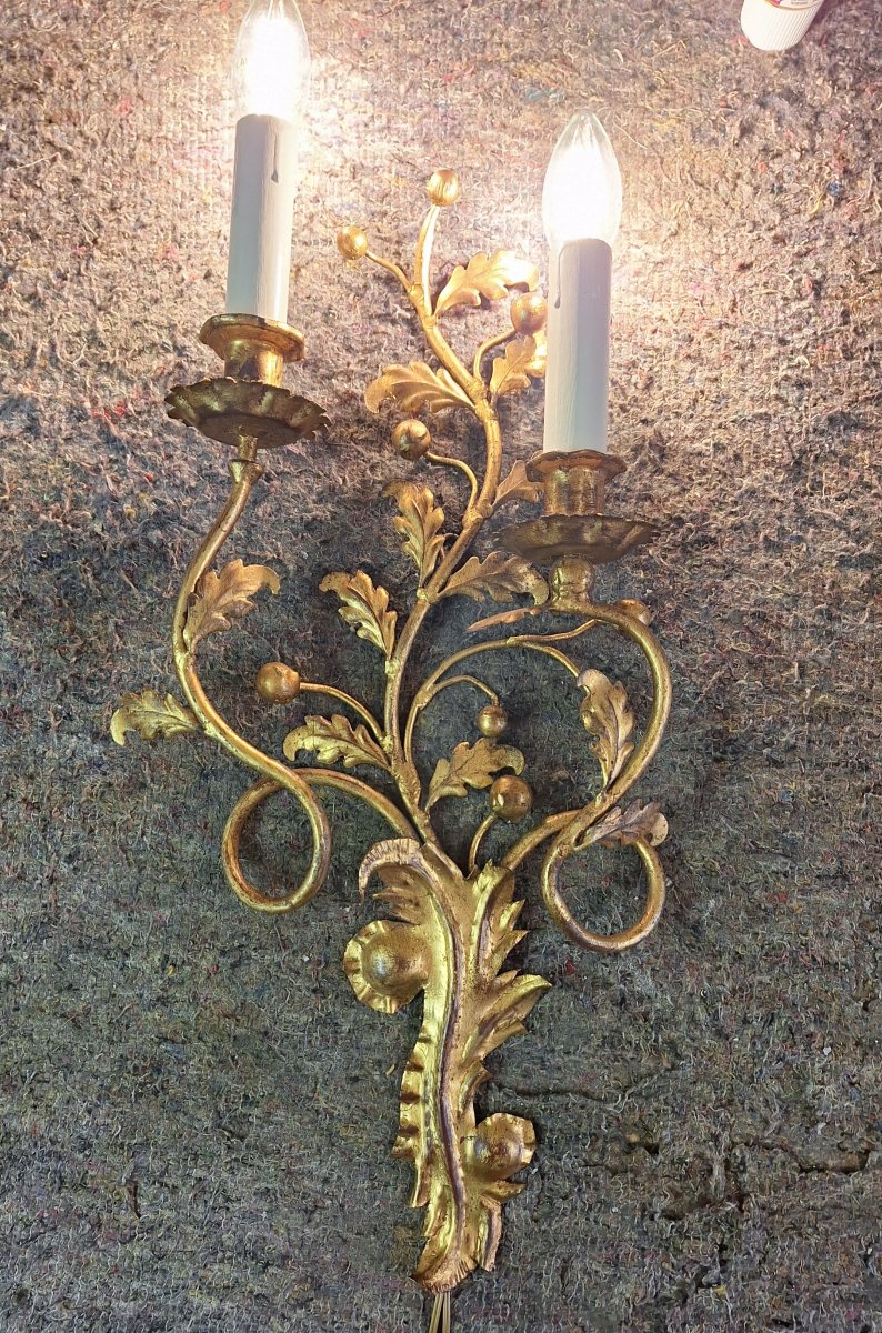 Grande applique italienne de type baroque romantique de la maison Banci à Florence -photo-2