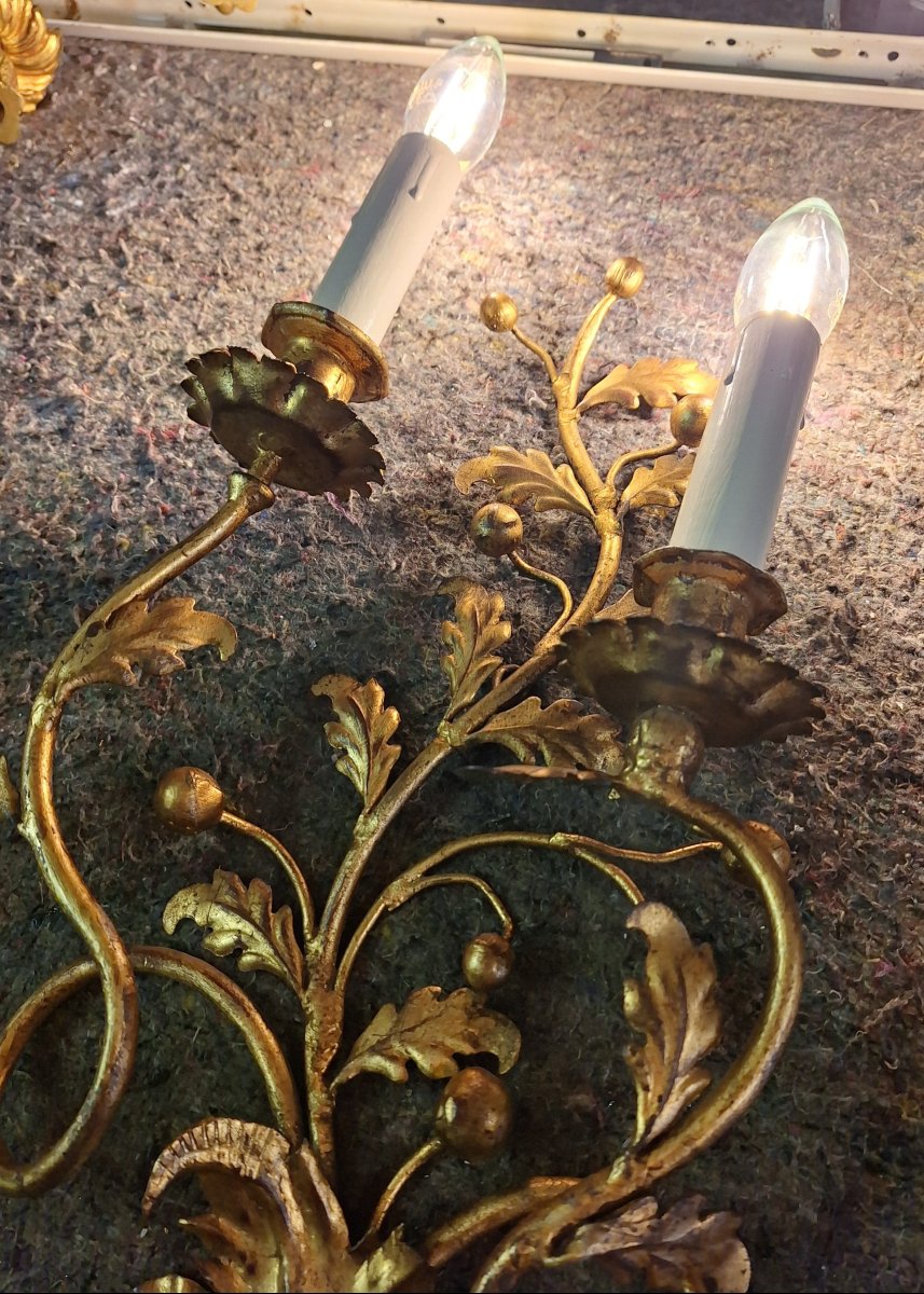 Grande applique italienne de type baroque romantique de la maison Banci à Florence -photo-3