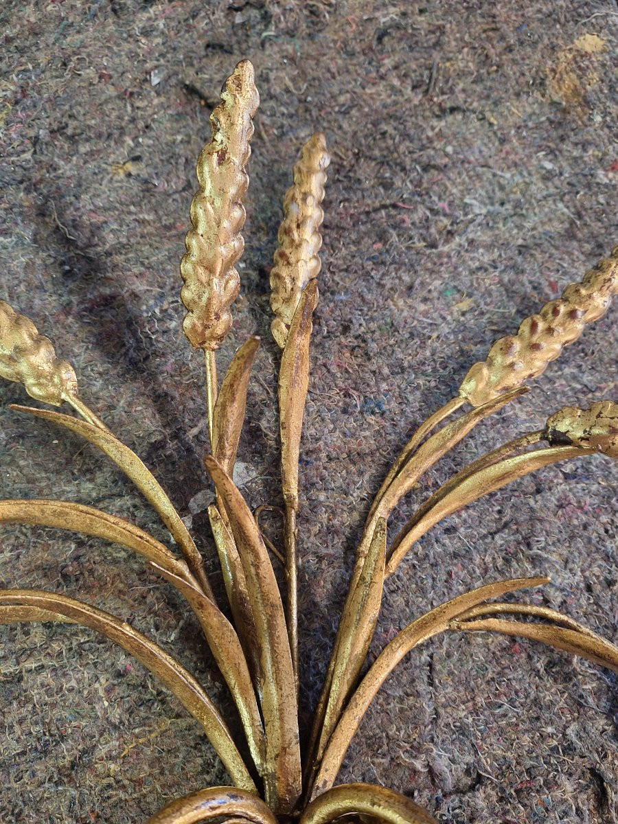 Paire d'appliques aux épis de blé italiennes de la maison Banci à Florence -photo-4
