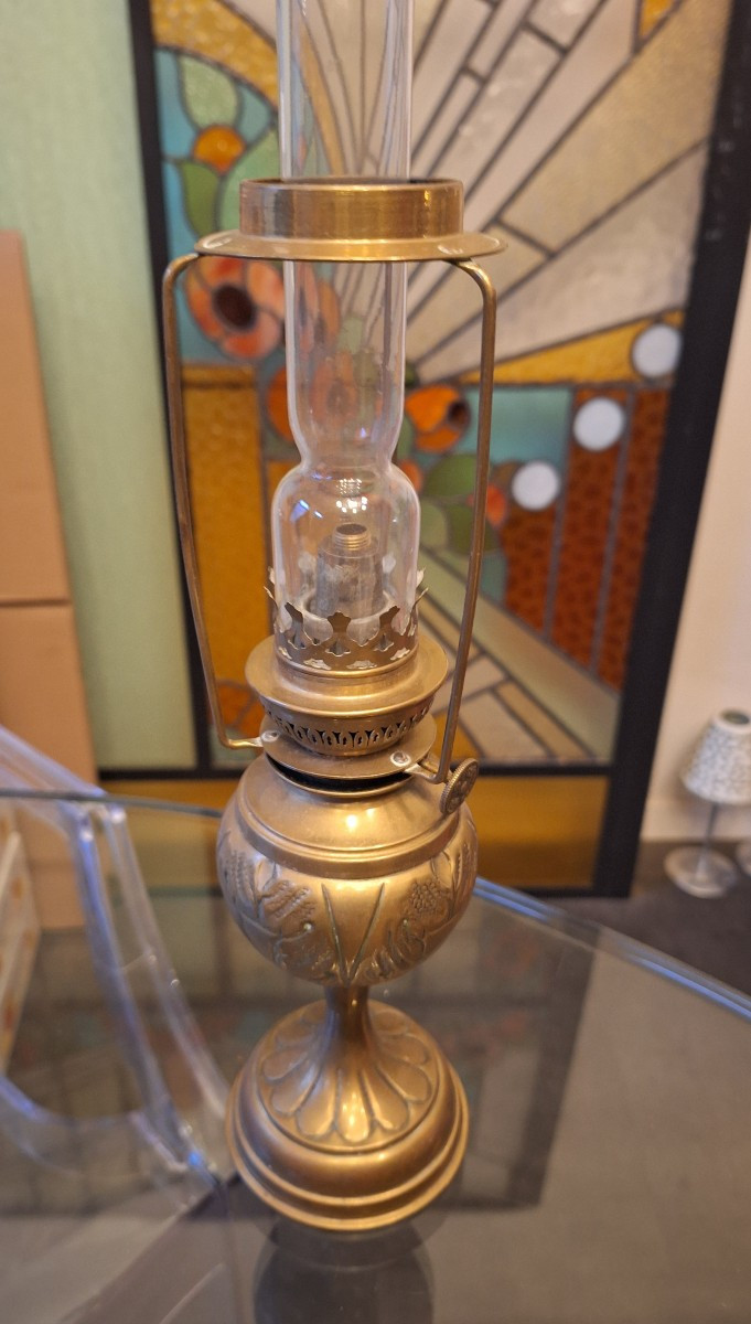 Lampe art nouveau vers 1910-photo-2