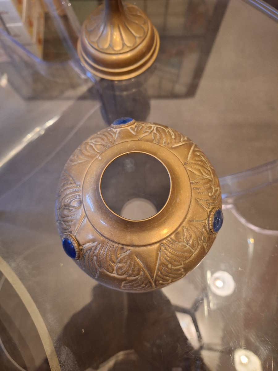 Lampe art nouveau vers 1910-photo-3