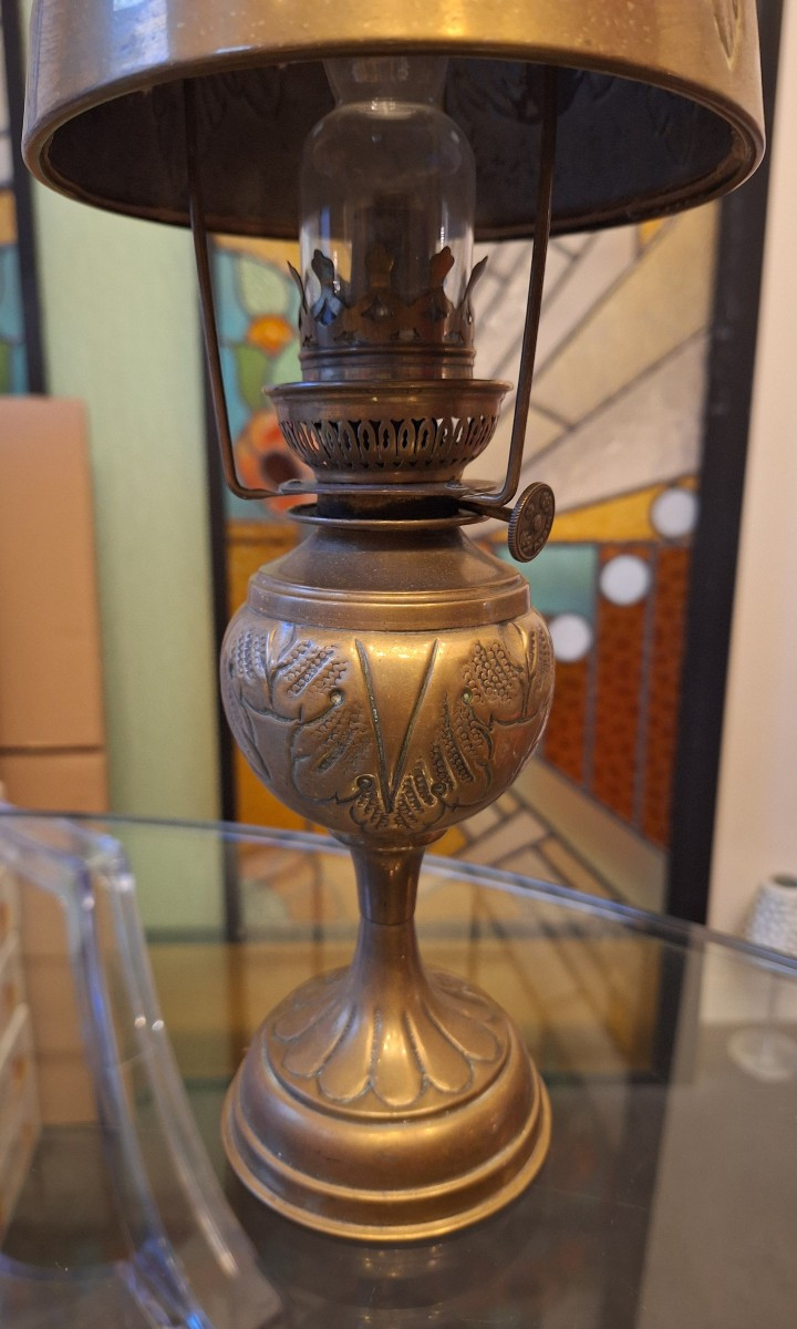 Lampe art nouveau vers 1910-photo-4