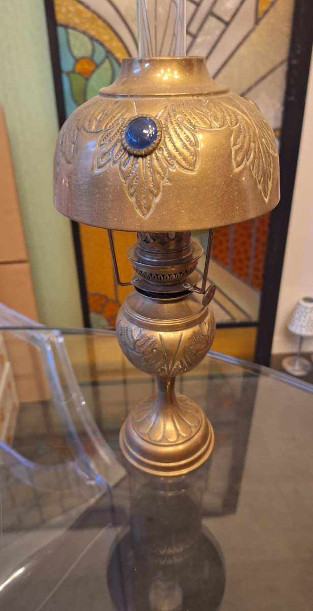 Lampe art nouveau vers 1910-photo-2