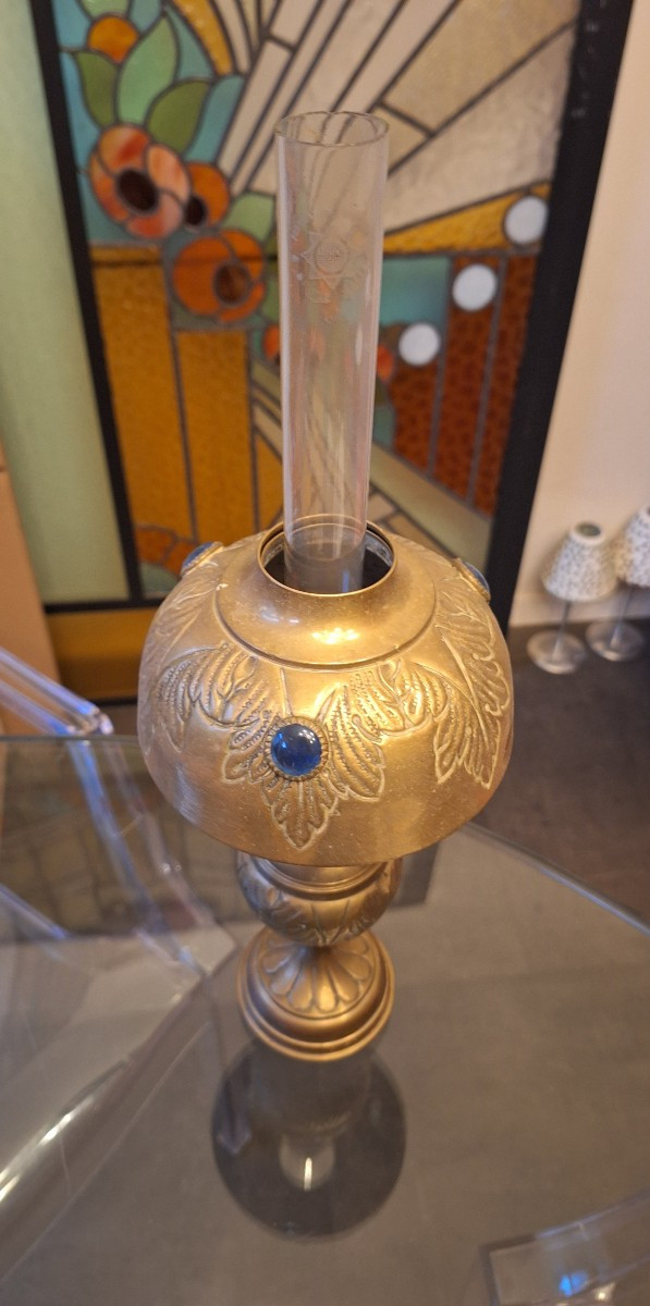 Lampe art nouveau vers 1910-photo-3