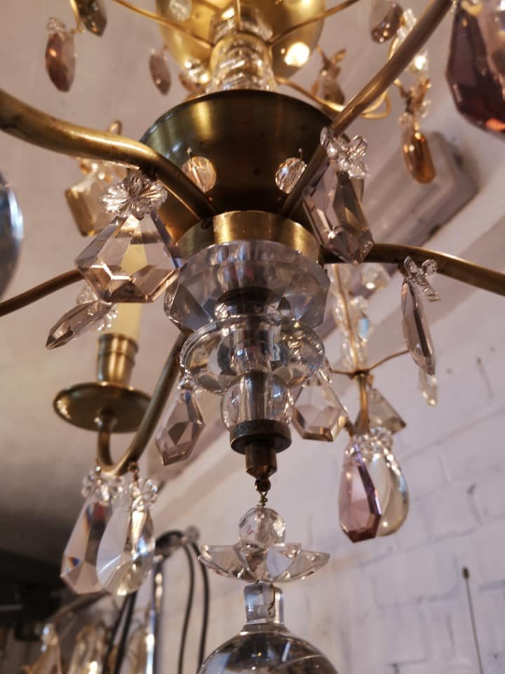 Lustre de style Louis XV attribué à la maison Bagues à Paris -photo-3