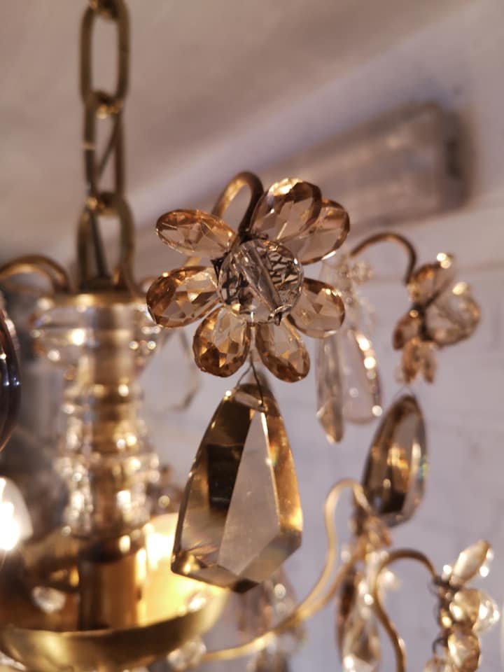 Lustre de style Louis XV attribué à la maison Bagues à Paris -photo-4