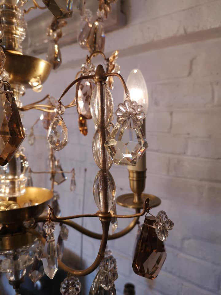 Lustre de style Louis XV attribué à la maison Bagues à Paris -photo-2