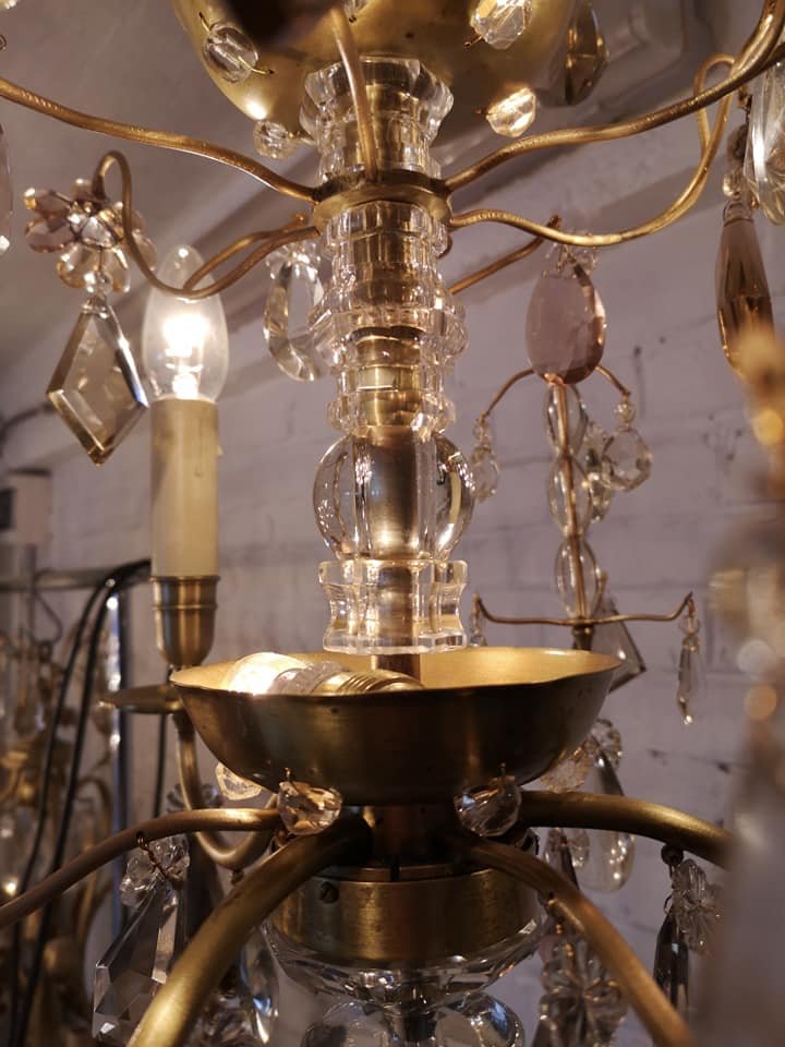 Lustre de style Louis XV attribué à la maison Bagues à Paris -photo-3