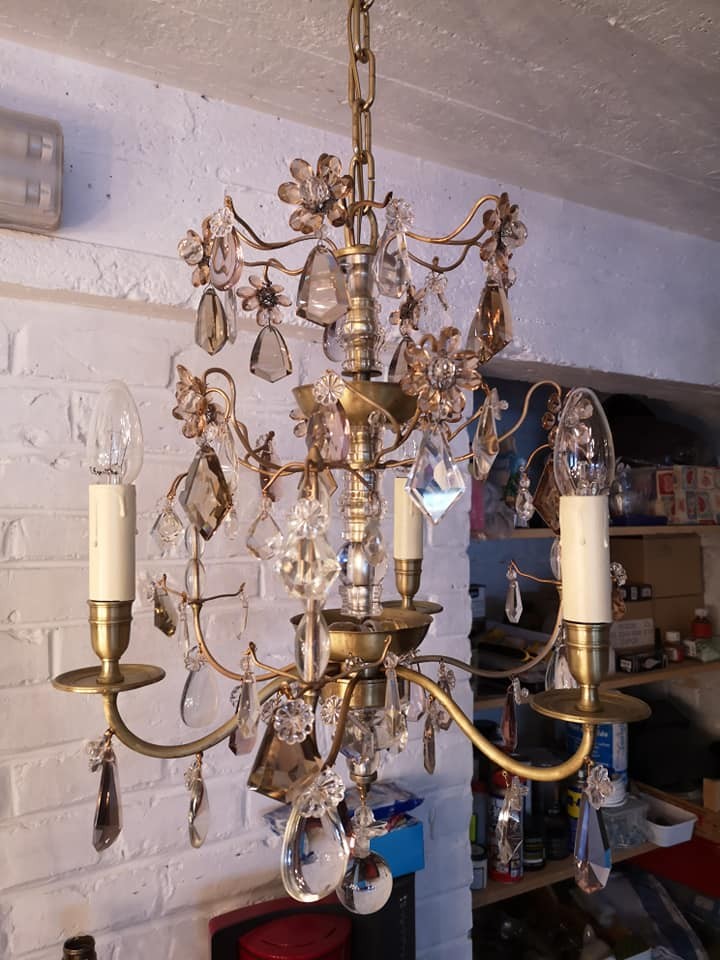 Lustre de style Louis XV attribué à la maison Bagues à Paris 