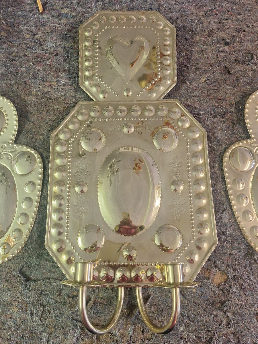 Set Of Swedish Wall Sconces By Axel Edvard Bolling, Circa 1960-photo-4