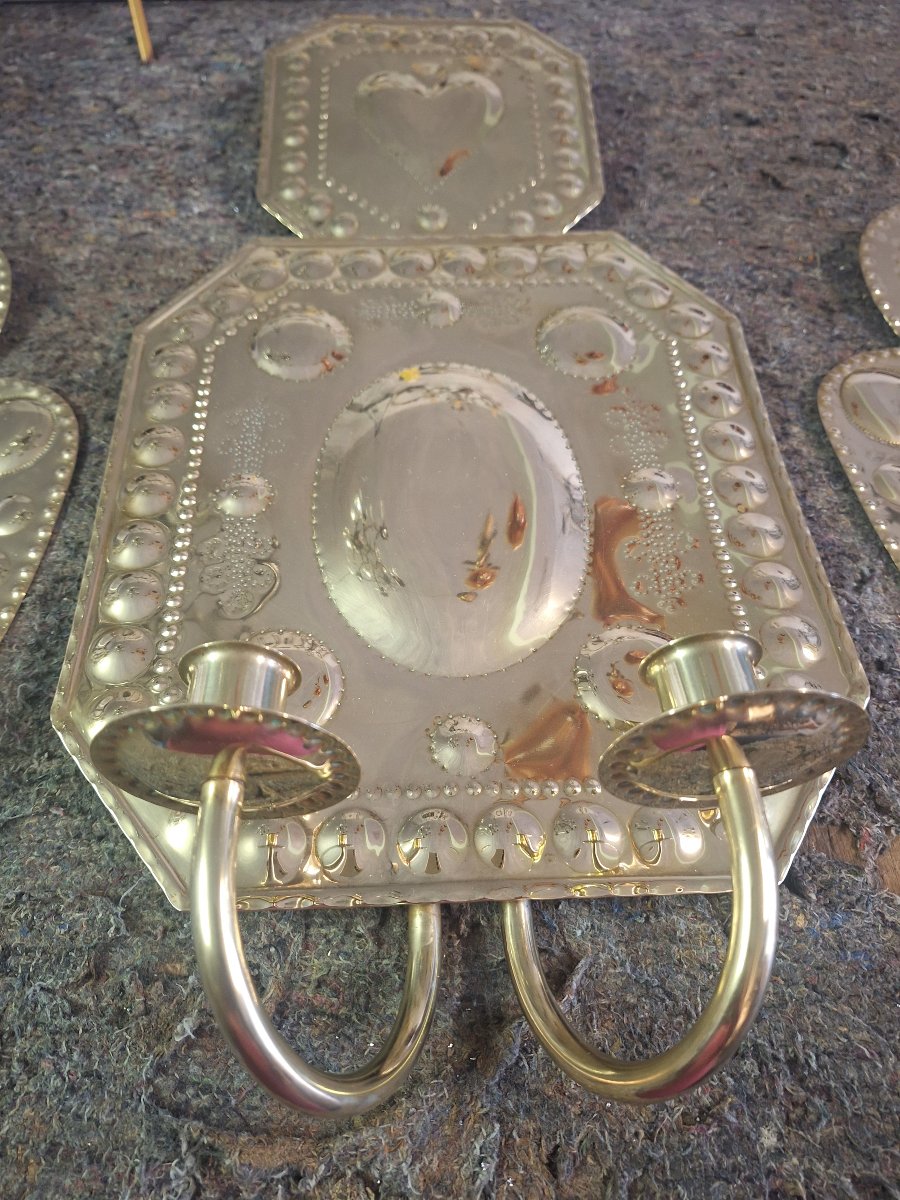 Set Of Swedish Wall Sconces By Axel Edvard Bolling, Circa 1960-photo-6