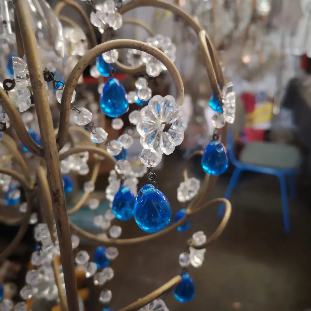 Italian Romantic Baroque-style Pendant Lamp With Tassels, Circa 1970-photo-2