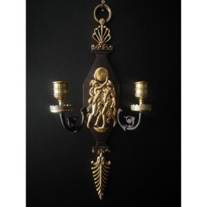 Pair Of Neoclassical Style Sconces 19th Around 1850...