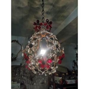 House Suspension Rings With Floral Decoration And Colored Tassels