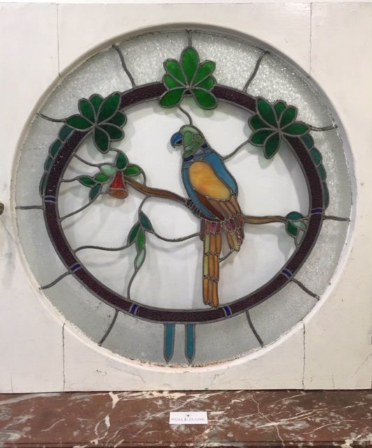 Stained Glass Art Deco Parrot