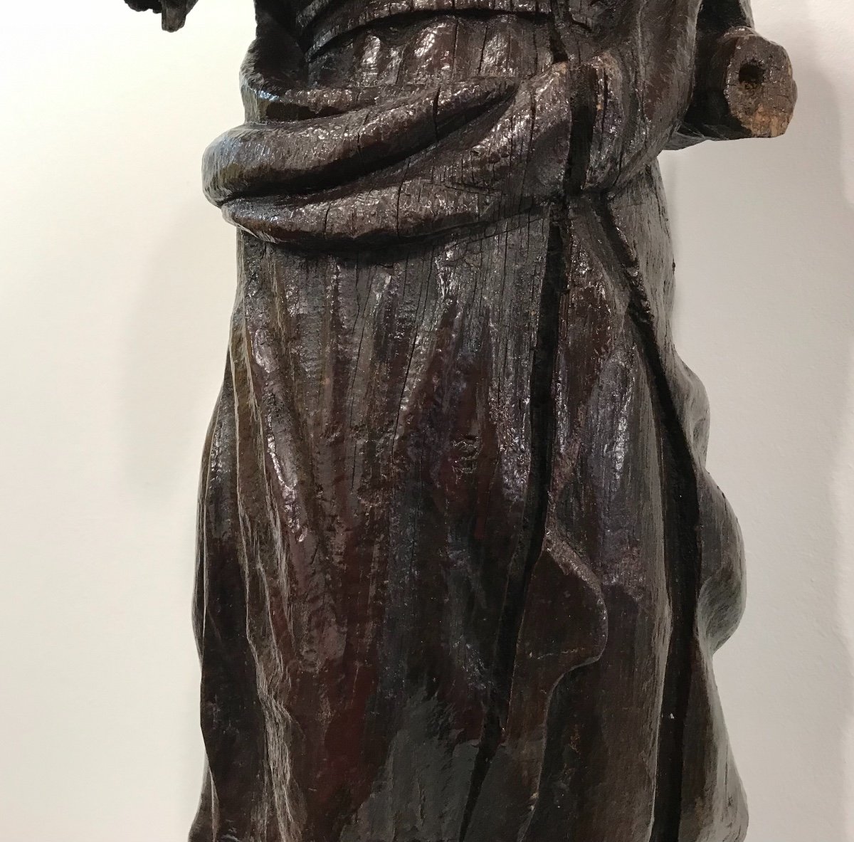 XVII Eme Century Wood Statue-photo-3
