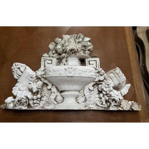 Transom Pediment Plaster Louis XVI