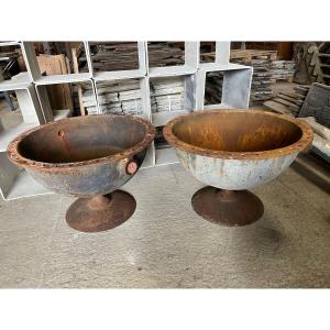 Imposing Industrial Basins Or Brazier