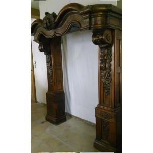 Carved Baroque Fireplace