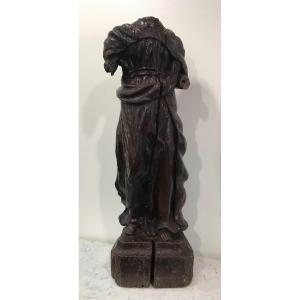 XVII Eme Century Wood Statue