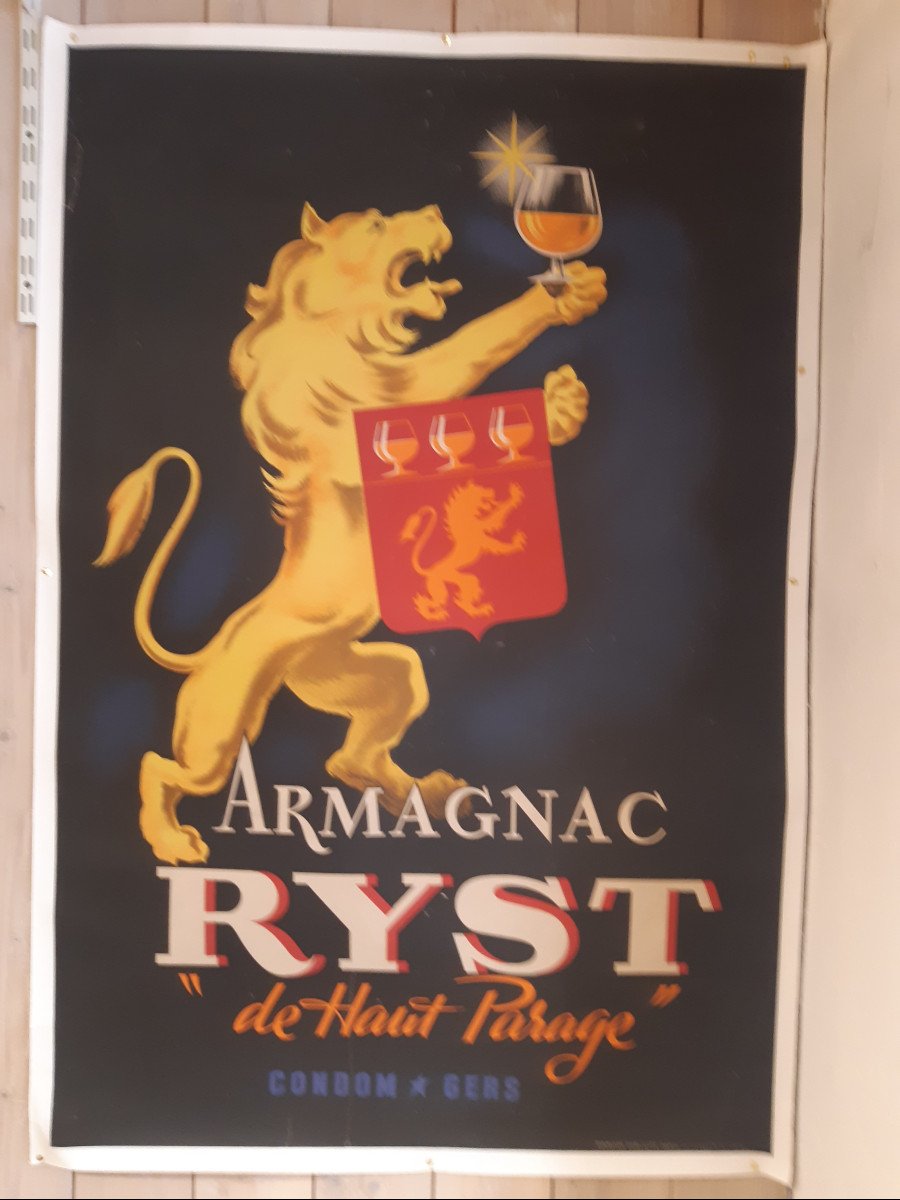 Affiche Publicitaire Armagnac RYST 
