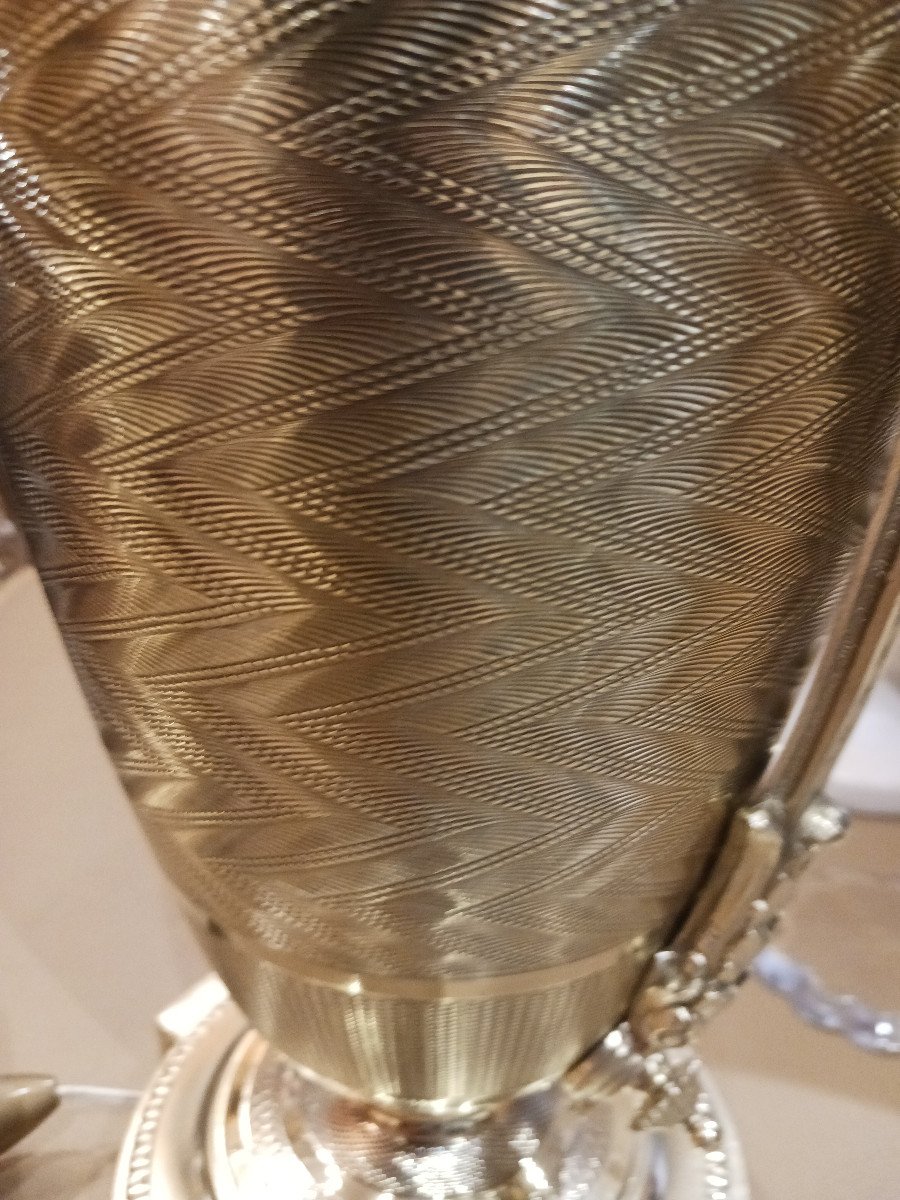 Very Pretty Louis XVI Style Bronze Lamp-photo-3