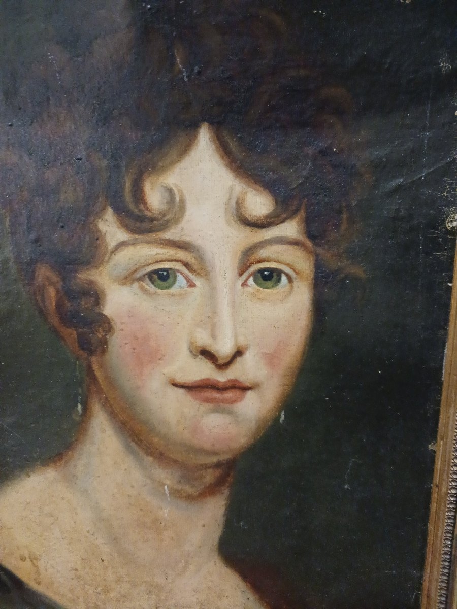 Huile Sur Carton Hortense De Beauharnais-photo-4